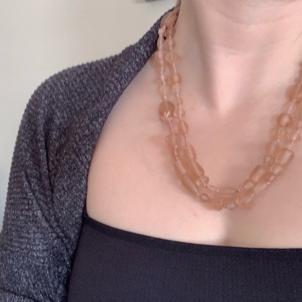 Peach Stone Necklace